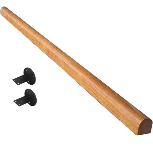 Wood stair handrail wall - stair,