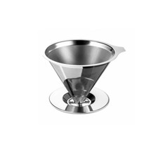 1PC Pour Over Cone Dripper Reusable Coffee Filter Stainless Steel Cup Stand