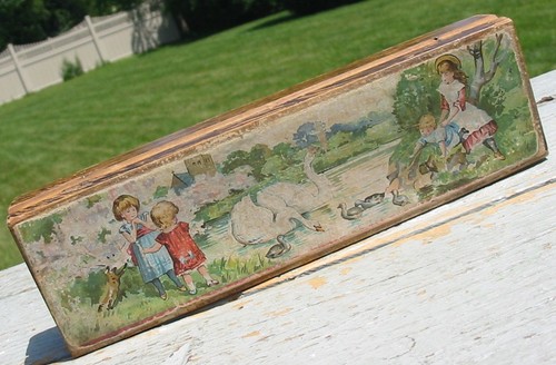 Antique wooden paper children - wooden,