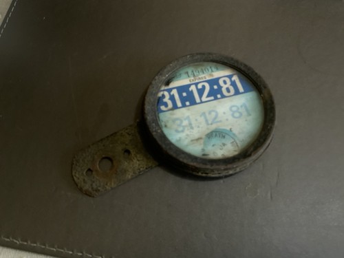 Vintage tax disk holder 1981 - vintage,