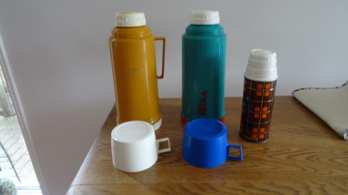 Vintage thermos flasks - vintage,