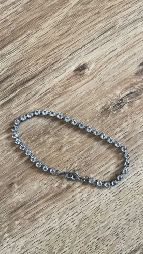 Vintage silver tone bracelet - silver,