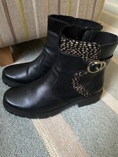 Reiker Black Leather Ankle