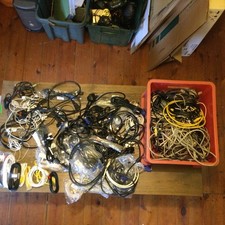 Job Lot 9 Kg Mixed Computer, Network and Video Cables (Scrap, Leads, Used & New)