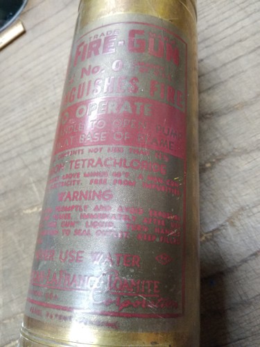 Vtg antique brass fire - antique, no