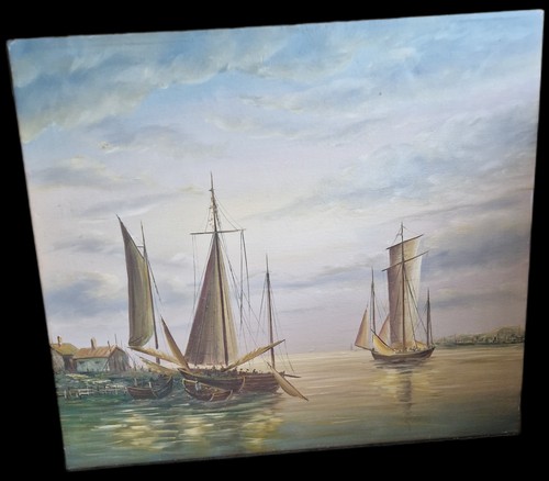 Vintage impressionist maritime - vintage,