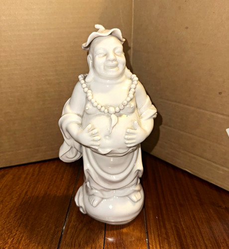 White glazed chinese laughing - glazed,