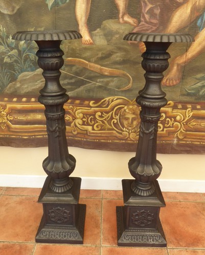 Candlesticks cast iron - ,