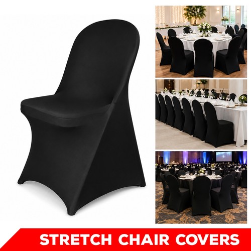 Black chair covers for folding - black,