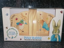 Peter Rabbit Wooden Book Ends