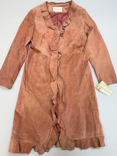 Leather suede coat - leather,