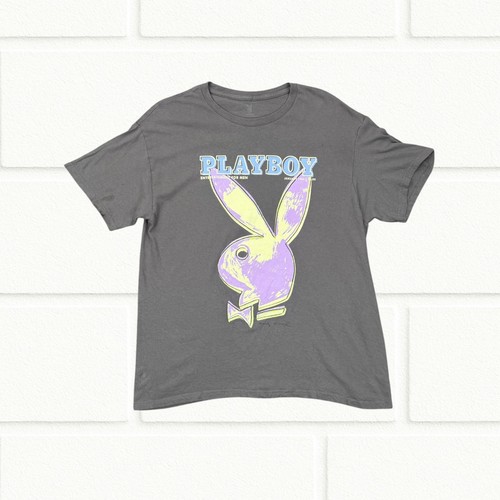 Playboy graphic grey shirt - graphic, t-shirt
