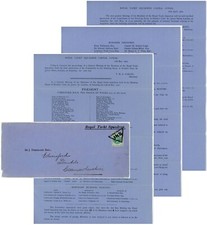 GB 1900 ROYAL YACHT SQUADRON CASTLE COWES LETTERS + BOODLES CLUB AGM to WALES