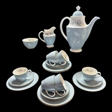 VINTAGE ROYAL DOULTON T.C. 1010 ROSE ELEGANS COMPLETE 6 PIECE COFFEE SERVICE SET