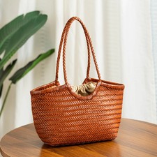 Genuine Leather Handwoven Tote