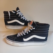 Vans SK8 Hi Top Black Old School Suede Sneakers Trainers skateboard mens UK 8