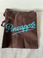 Pineapple Bag, cross body strap Brown & Blue Shoulder Bag 25cm x 21cm