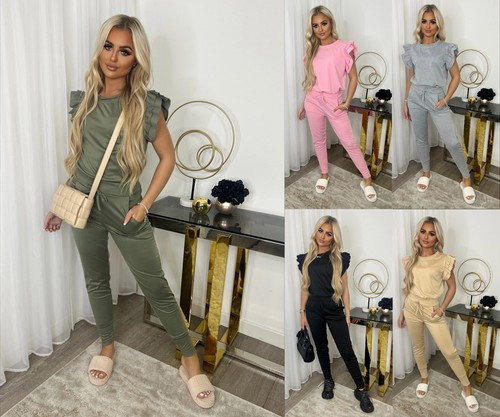 Womens tracksuit frill peplum - tracksuit,