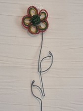 African wire beaded flower