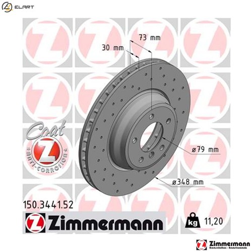 Brake disc 150 3441 for - 2x, 150.3441.52