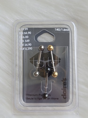 Claire titanium post tongue - claire's,