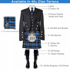 Men's 12 Pieces Kilt Outfit