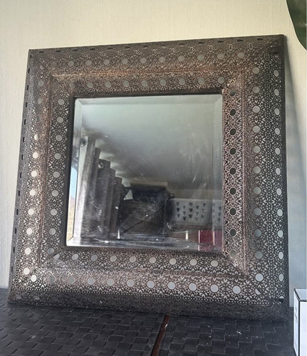 Square dark bronze filigree - square,