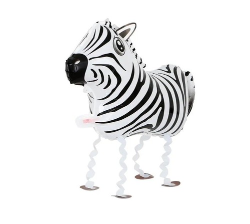 Zebra balloon walking pet - walking,