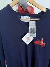 Mens Navy Blue V Neck Sweater