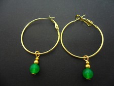 A PAIR OF GOLD COLOUR 30MM