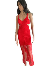 ASOS red sleeveless lace