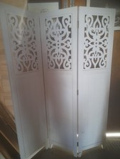 3 Panel Wooden Room Divider white Folding Partition Privacy Screen height 170cm