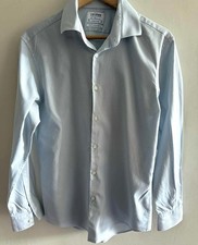 Bundle - 2 x TM Lewin Shirts Super Fitted 16.5 inch Collar. One Plain Blue and O