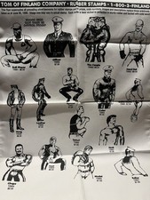 Tom of Finland Tea Towel (1996 US Rubber Stamp Advert)