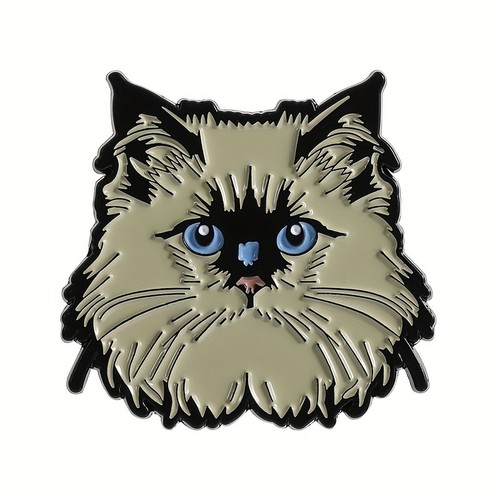 Ragdoll cat metal enamel pin - ragdoll,