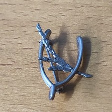 Vintage Sterling Silver Wishbone & Lucky Heather Brooch W.Bs