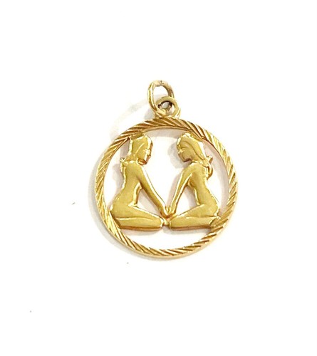 18ct vintage gemini charm