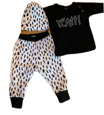 PL Kids Dalmation set, joggers top and hat 18M