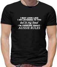In My Head I'n Aussie Rules Mens T-Shirt - Australian Football - Footy - Sport