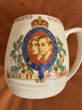 Vintage George VI & Queen Elizabeth Commemorative Coronation Mug May 1937