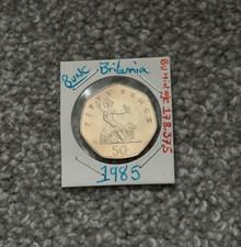 1985 BUNC 50p Fifty Pence BRITANNIA Large Old Style Coin Elizabeth II