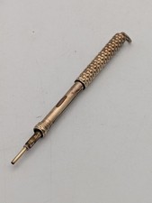 9ct Yellow Gold Cased Propelling Pencil, Textured Design, Total Weight 12.2g.