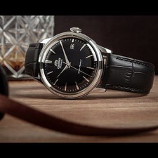 Orient RA-AC0M02B30B Bambino Black Analog Automatic Leather Men's Classic Watch