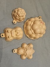 Vintage Set of 4 Brown &