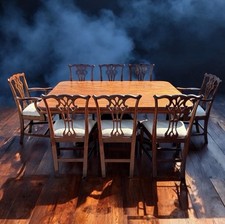 Antique Mahogany Dining Table & 8 Chairs.