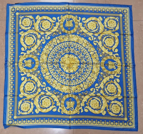 Versace blue barocco - blue, print