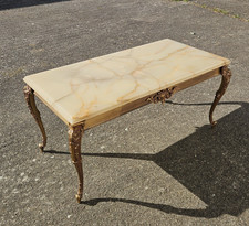 Vintage French Onyx & Brass