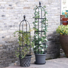 3 Sizes Climbing Plants Metal Garden Obelisk Strong Tubular Plant Cage Support
