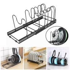 Adjustable Saucepan Pan Pot Lid Holder Kitchen Organiser Rack Storage Rack