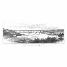 MILFORD HAVEN Looking Towards Pembroke Dock - Antique Print 1882